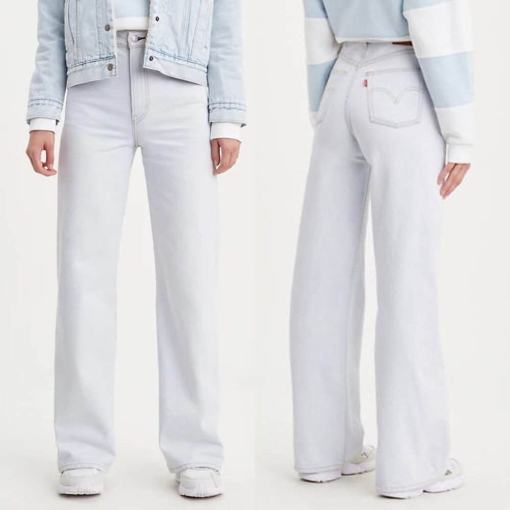 SOLD!! NEW Levi's Light Wash Ribcage High Waisted Wide Led Bohemian Jeans